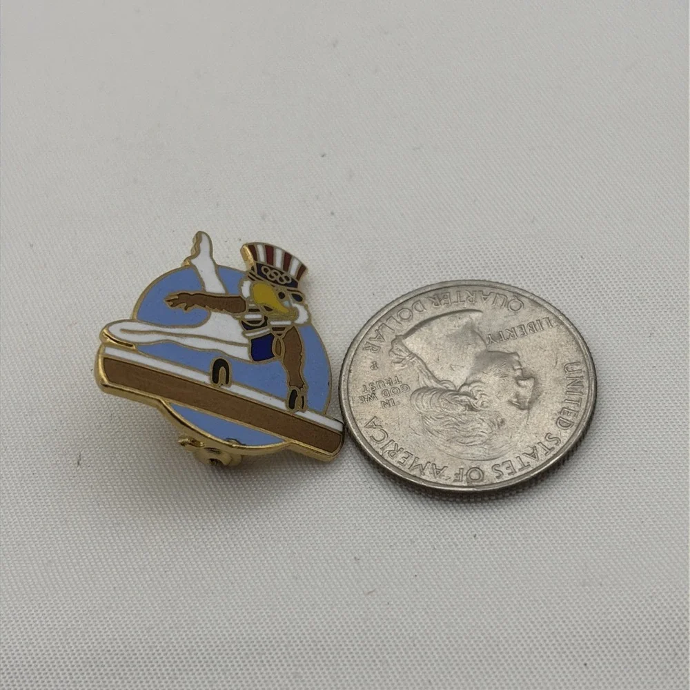 1984 Los Angeles Olympics Sam The Eagle Pommel Horse Event‎ Lapel Hat Pin